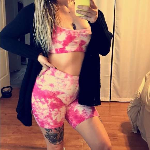 Tie Dye Bike Short Set - Picture 1 of 3